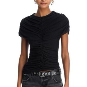 WAYF
Beth Ruched Mesh Top